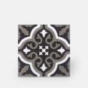 Carrelage imitation carreau ciment sol et mur noir 20 x 20 cm - FL0115001