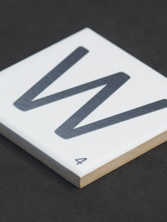 Carrelage mural 10x10 scrabble lettre W LE0804023