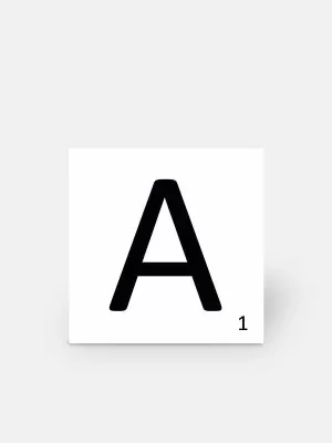 Carrelage scrabble lettre A 10 x 10 cm - LE0804001 