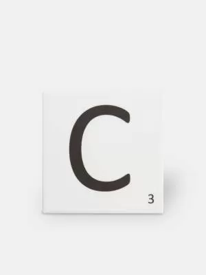 Scrabble-Fliese Buchstabe C 10 × 10 cm - LE0804003