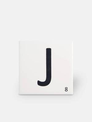 Carrelage scrabble lettre J 10 x 10 cm - LE0804010