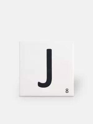 Carrelage scrabble lettre J 10 x 10 cm - LE0804010 
