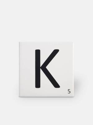 Carrelage scrabble lettre K 10 x 10 cm - LE0804011