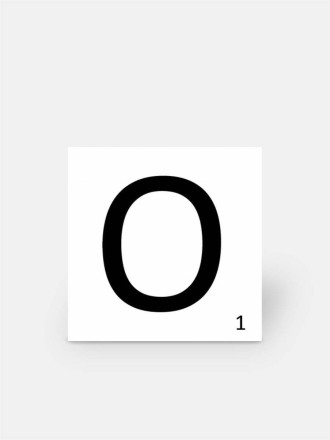 Scrabble-Fliese Buchstabe O 10 × 10 cm - LE0804015