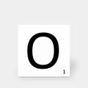 Scrabble-Fliese Buchstabe O 10 × 10 cm - LE0804015