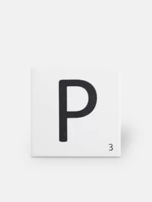 Carrelage scrabble lettre P 10 x 10 cm - LE0804016 