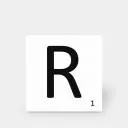 Scrabble-Fliese Buchstabe R 10 × 10 cm - LE0804018