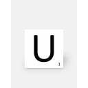 Scrabble-Fliese Buchstabe U 10 × 10 cm - LE0804021