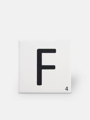 Scrabble-Fliese Buchstabe F 10 × 10 cm - LE0804006
