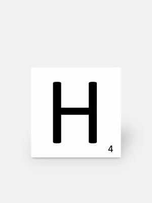 Carrelage scrabble lettre H 10 x 10 cm - LE0804008 