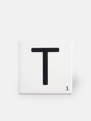 Carrelage scrabble lettre T 10 x 10 cm - LE0804020 