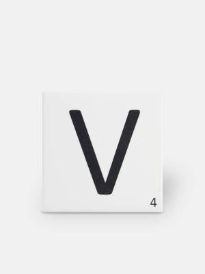 Carrelage scrabble lettre V 10 x 10 cm - LE0804022