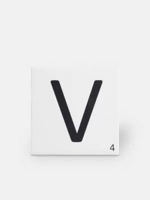 Scrabble-Fliese Buchstabe V 10 × 10 cm - LE0804022