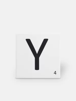 Carrelage scrabble lettre Y 10 x 10 cm - LE0804025 