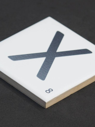 Scrabble-Fliese Buchstabe X 10 × 10 cm - LE0804024