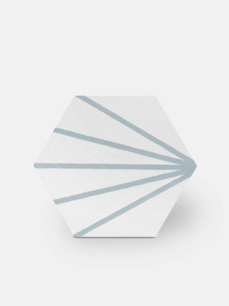 Carrelage hexagonal design vintage - mat à motif turquoise - ME9507005