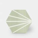 Carrelage hexagonal design vintage - mat à motif vert - ME9507009