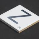 Scrabble-Fliese Buchstabe Z 10 × 10 cm - LE0804026