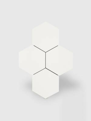 Carrelage hexagonal blanc mat - NO20010034