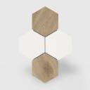 Carrelage hexagonal blanc mat effet bois - NO20010033