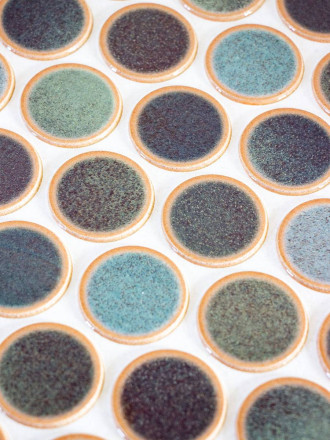 NO20010274 - Carrelage Pastille Bleu Vert