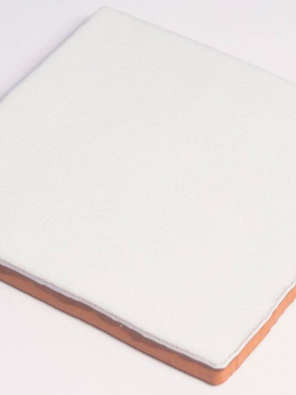 Faïence craquelée blanc pur style artisanal 10x10cm PR0809019