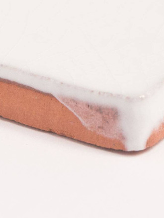 Faïence craquelée blanc pur style artisanal 10x10cm PR0809019