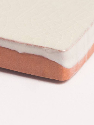 Faïence craquelée beige style artisanal 10x10cm PR0809020