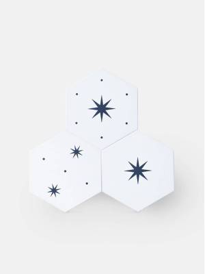Carrelage hexagonal Etoile Blanche