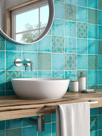 Fliese 15 × 15 cm matt nachtblau - RA9705002