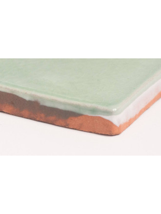 Carrelage craquelé vert kiwi style artisanal 10x10cm PR0809024