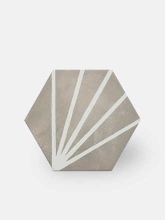 Carrelage Hexagone Ciment Vintage Gris ME9507003