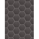 Sechseckige Fliese im Vintage-Design - matt mit grauem Muster - ME9507003