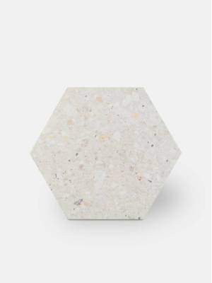 Carrelage hexagonal terrazzo blanc - AG2208010