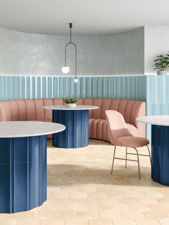 Faïence mural design bleue - AG2208012