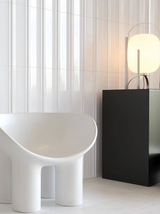 Faïence mural design blanche - AG2208017