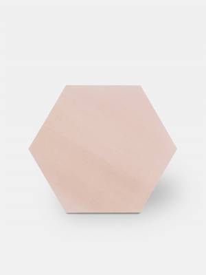 Sechseckige Fliese einfarbig rosa Steinzeug 10 mm dick