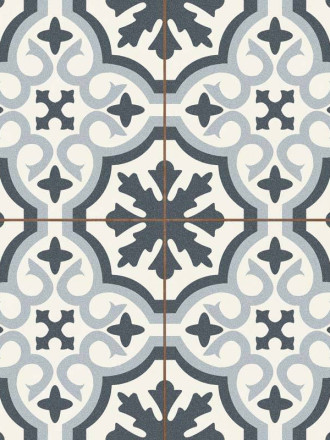Carrelage imitation carreau de ciment motif bleu - Last Chance