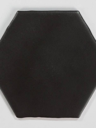 Fliese sechseckig matt schwarz 15 × 15 cm - HE0811007