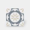 Carrelage imitation carreau de ciment décor gris et jaune - AR1144003