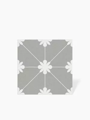 FLIESE PETITE FLEUR GRISE