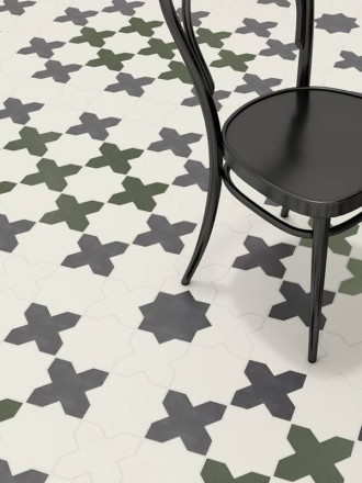 CARRELAGE CROIX NOIR  13.6X13.6 - MA2303694