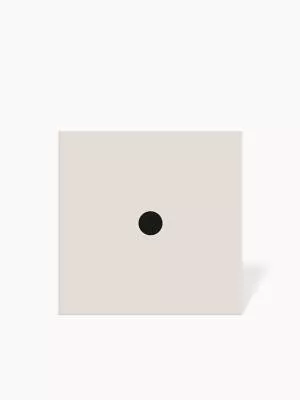 CABOCHON PUCE POINT NOIR FOND BLANC 4.6X4.6 CM - MA2303059