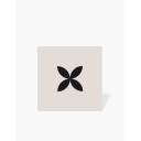 CABOCHON PUCE CROIX BNOIR FOND BLANC 4.6X4.6 CM - MA2303060
