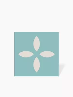 CABOCHON FLIESE BLAU UND GELB 4,6X4,6 CM - MA2303047