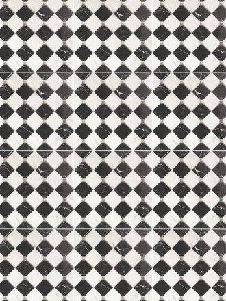 CARRELAGE DAMIER EFFET MARBRE 44X44 CM- MA2303180