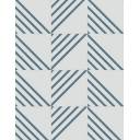 CARRELAGE SIGNAL RAYÉ BLANC BLEU 18.5X18.5 CM - MA2303776