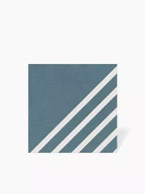 CARRELAGE SIGNAL RAYÉ BLEU BLANC 18.5X18.5 CM - MA2303777