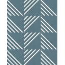 CARRELAGE SIGNAL RAYÉ BLEU BLANC 18.5X18.5 CM - MA2303777