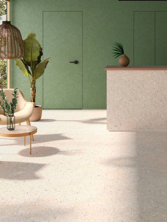 CARRELAGE TERRAZZO TOMETTE BLANC 25.8X29 CM - MA2303370
